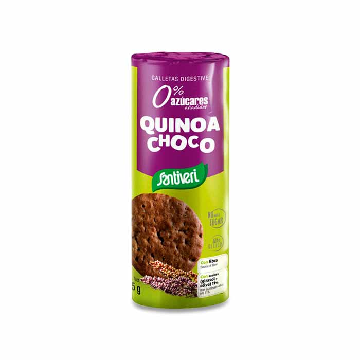 GALLETAS DIGESTIVE con Quinoa y Choco Sin Azúcar Añadido 175 GR