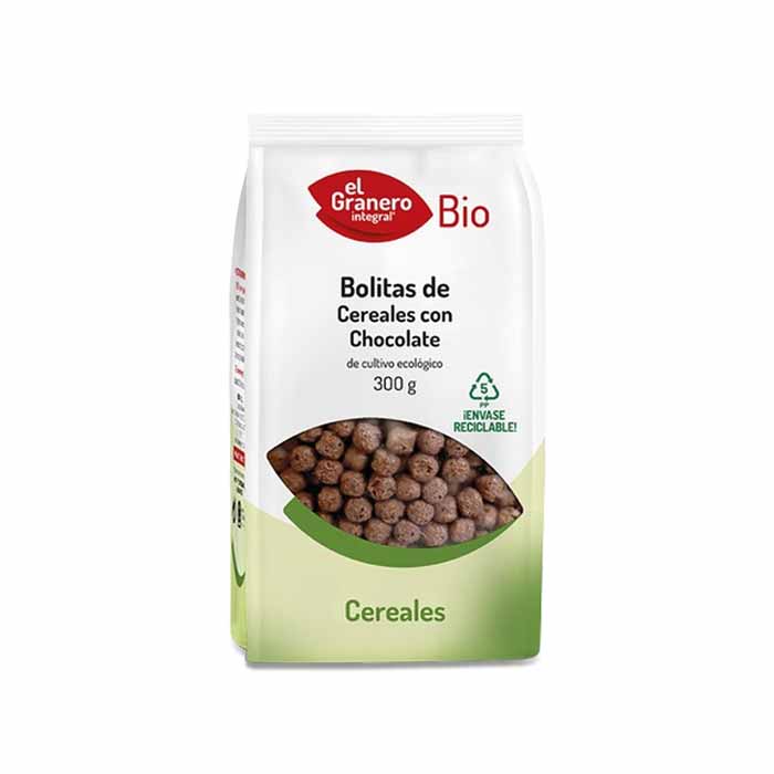 BOLITAS DE CEREALES CON CHOCOLATE BIO 300 GR